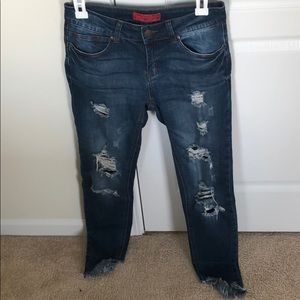 Distressed denim